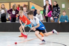 KE Floorball in Herzhausen, 03/19
1. HF: Ederseeschule Herzhausen - Diemeltalschule Usseln (in Rot) 2:0
Foto: Artur Worobiow