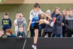 KE Floorball in Herzhausen, 03/19
1. HF, Jubel zum 2:0: Ederseeschule Herzhausen - Diemeltalschule Usseln (in Rot) 2:0
Foto: Artur Worobiow